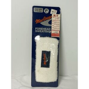 Vintage Mac Gregor  Head Sweatband White Let's Get Physical NOS
